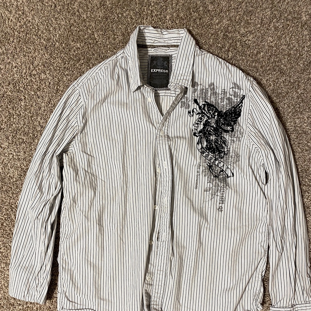 Express long sleeve button up. Size large